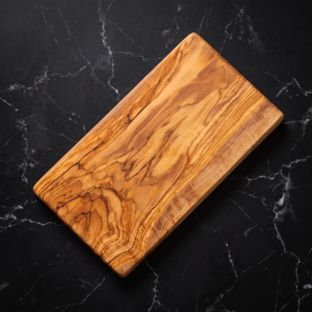 Rectangular olive wood cutting board