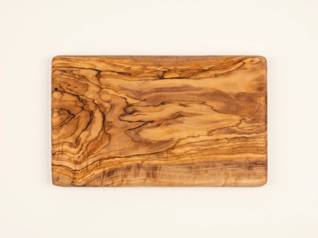 Rectangular cutting board overhead 90 degree technical view